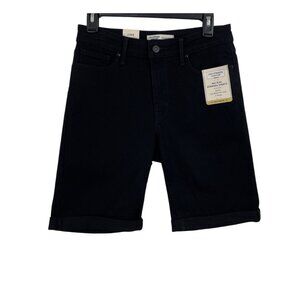 Levis Signature Womens Size 6/W28 Black Bermuda Denim Jean Shorts